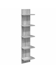 Scaffale da parete Sonoma grigio 22 x 15 x 100 cm 2