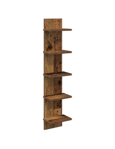 Scaffale da parete Legno antico 22 x 15 x 100 cm 2