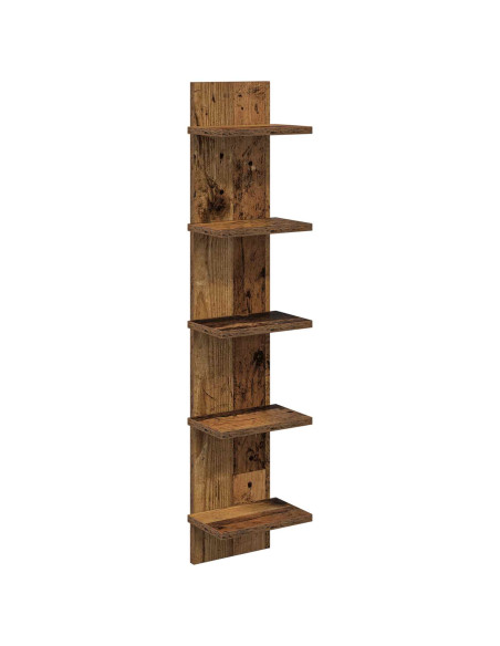 Scaffale da parete Legno antico 22 x 15 x 100 cm