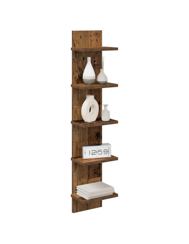 Scaffale da parete Legno antico 22 x 15 x 100 cm