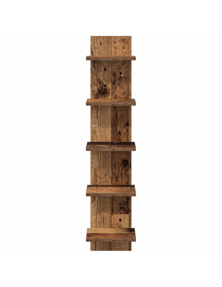 Scaffale da parete Legno antico 22 x 15 x 100 cm
