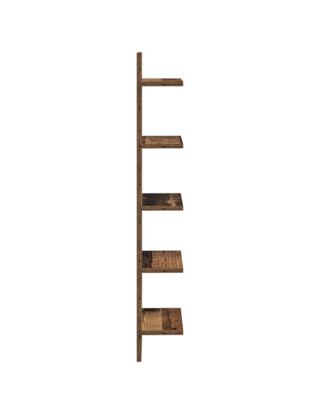 Scaffale da parete Legno antico 22 x 15 x 100 cm