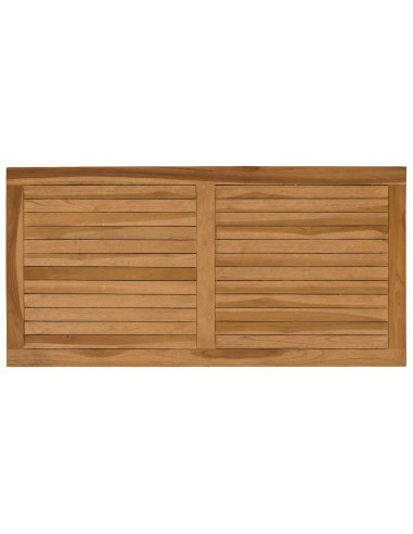 Piano del tavolo Rettangolare Legno di teak solido Naturale