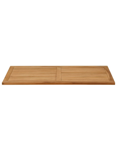 Piano del tavolo Rettangolare Legno di teak solido Naturale