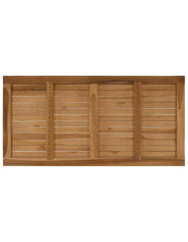 Piano del tavolo Rettangolare Legno di teak solido Naturale