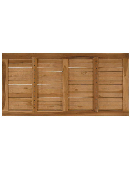 Piano del tavolo Rettangolare Legno di teak solido Naturale