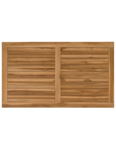 Piano del tavolo Rettangolare Legno di teak solido Naturale 2