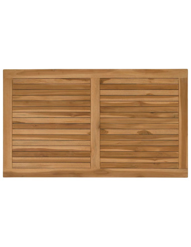 Piano del tavolo Rettangolare Legno di teak solido Naturale