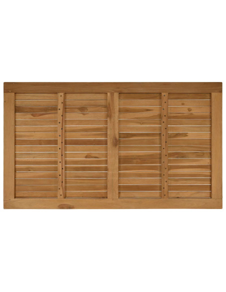 Piano del tavolo Rettangolare Legno di teak solido Naturale