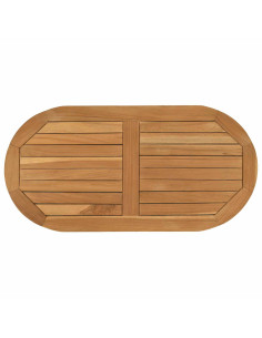 Piano del tavolo 80 x 40 x 2,5 cm Ovale Legno di teak solido 2