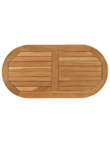 Piano del tavolo 80 x 40 x 2,5 cm Ovale Legno di teak solido