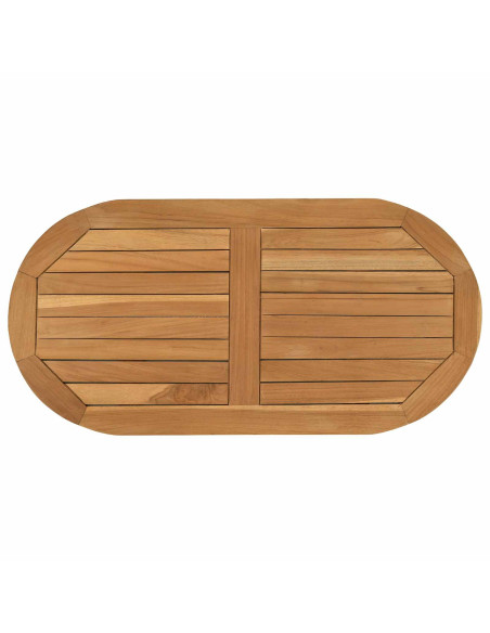 Piano del tavolo 80 x 40 x 2,5 cm Ovale Legno di teak solido