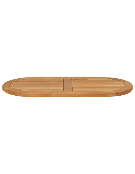 Piano del tavolo 80 x 40 x 2,5 cm Ovale Legno di teak solido