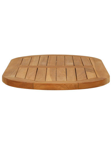 Piano del tavolo 80 x 40 x 2,5 cm Ovale Legno di teak solido