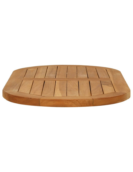 Piano del tavolo 80 x 40 x 2,5 cm Ovale Legno di teak solido