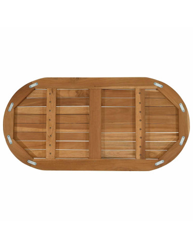 Piano del tavolo 80 x 40 x 2,5 cm Ovale Legno di teak solido