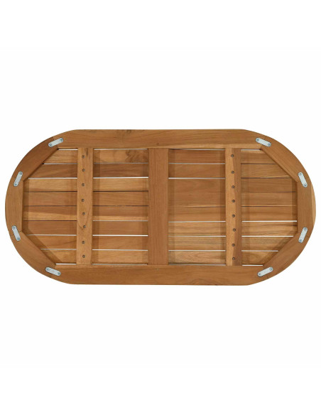Piano del tavolo 80 x 40 x 2,5 cm Ovale Legno di teak solido
