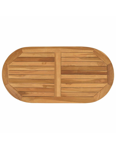 Piano del tavolo Ovale Legno di teak solido Naturale