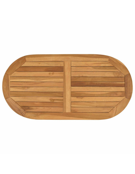 Piano del tavolo Ovale Legno di teak solido Naturale
