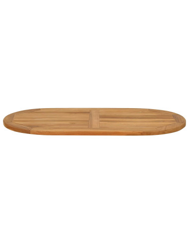 Piano del tavolo Ovale Legno di teak solido Naturale