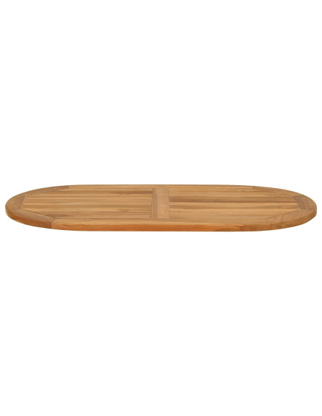 Piano del tavolo Ovale Legno di teak solido Naturale