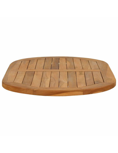Piano del tavolo Ovale Legno di teak solido Naturale