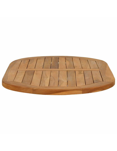 Piano del tavolo Ovale Legno di teak solido Naturale
