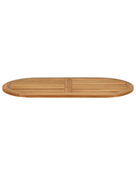 Piano del tavolo Ovale Legno di teak solido Naturale