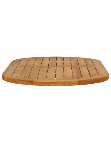 Piano del tavolo Ovale Legno di teak solido Naturale