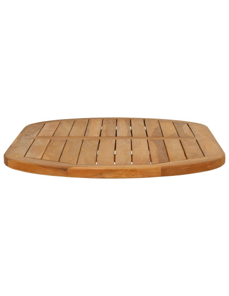 Piano del tavolo Ovale Legno di teak solido Naturale