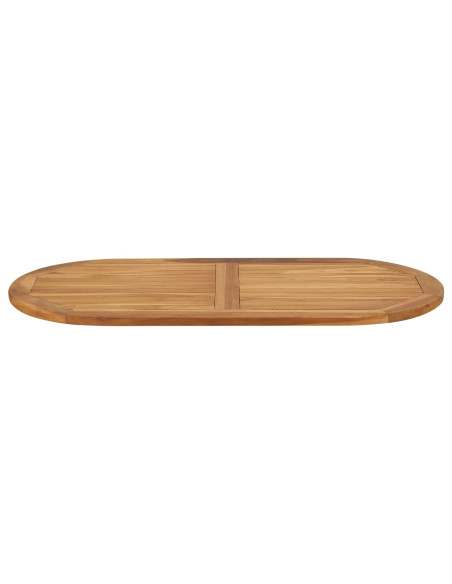 Piano del tavolo Ovale Legno di teak solido Naturale
