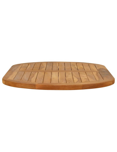 Piano del tavolo Ovale Legno di teak solido Naturale