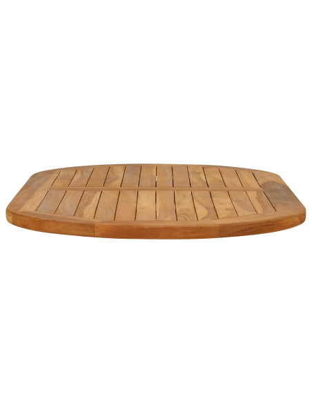 Piano del tavolo Ovale Legno di teak solido Naturale
