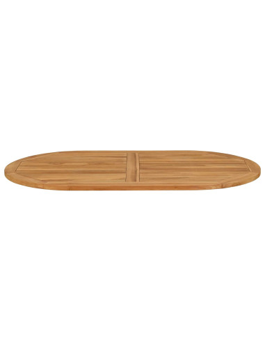 Piano del tavolo Ovale Legno di teak solido Naturale