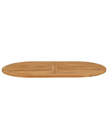Piano del tavolo Ovale Legno di teak solido Naturale