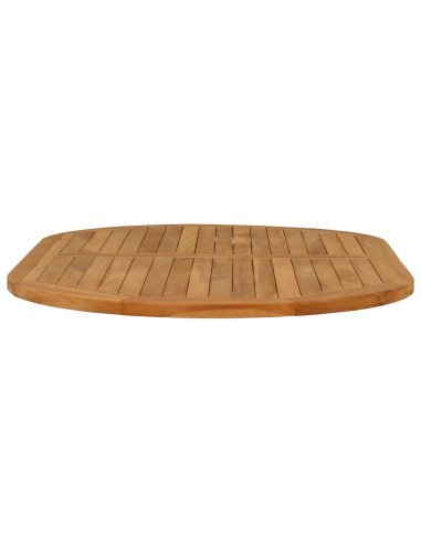 Piano del tavolo Ovale Legno di teak solido Naturale