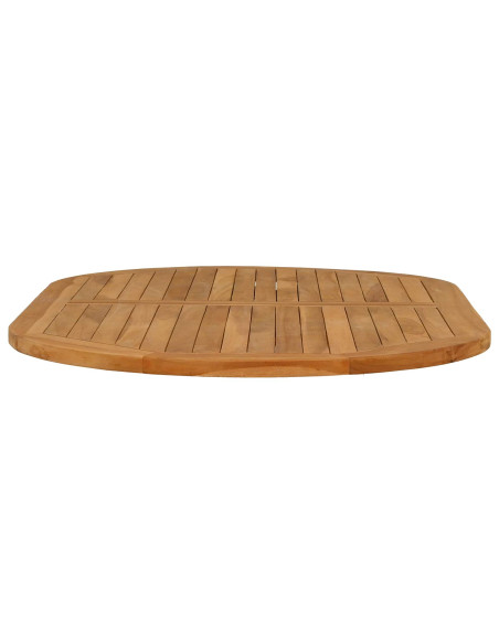 Piano del tavolo Ovale Legno di teak solido Naturale