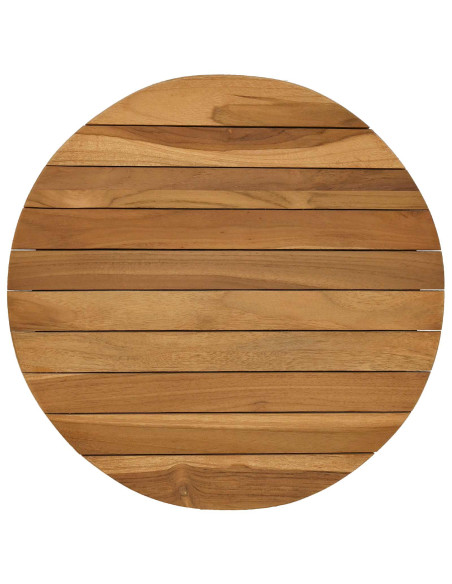 Piano del tavolo Ø 40 x 3,5 Rotondo Legno di teak solido