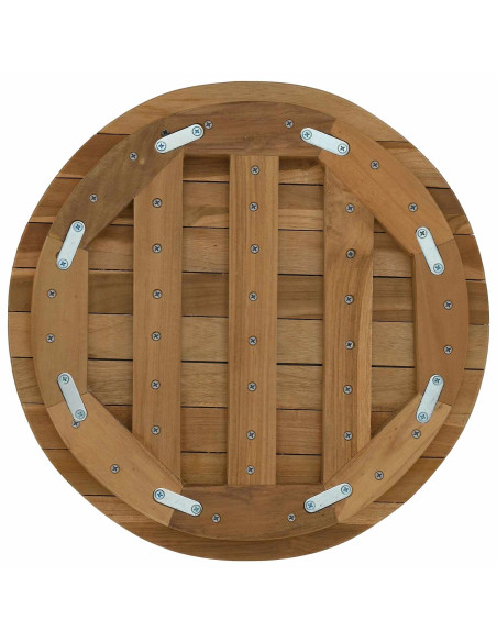 Piano del tavolo Ø 40 x 3,5 Rotondo Legno di teak solido