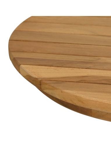 Piano del tavolo Ø 40 x 3,5 Rotondo Legno di teak solido