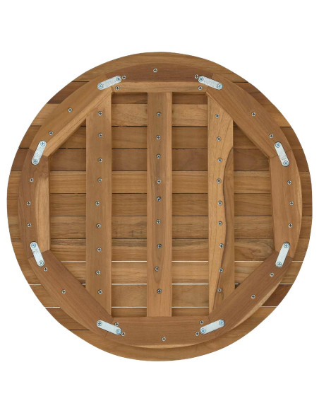 Piano del tavolo Ø 50 x 3,5 Rotondo Legno di teak solido