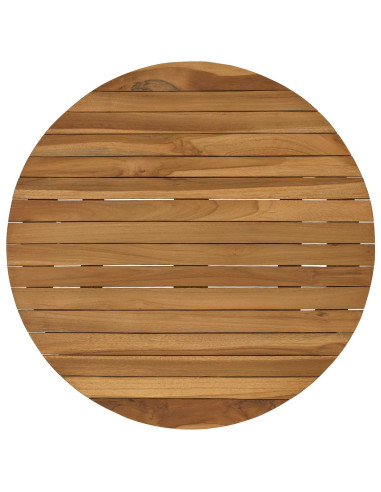 Piano del tavolo Ø 60 x 3,5 Rotondo Legno di teak solido
