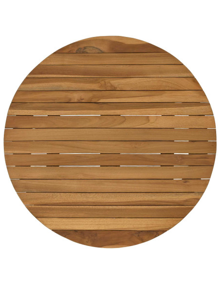 Piano del tavolo Ø 60 x 3,5 Rotondo Legno di teak solido