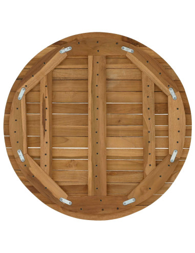 Piano del tavolo Ø 60 x 3,5 Rotondo Legno di teak solido