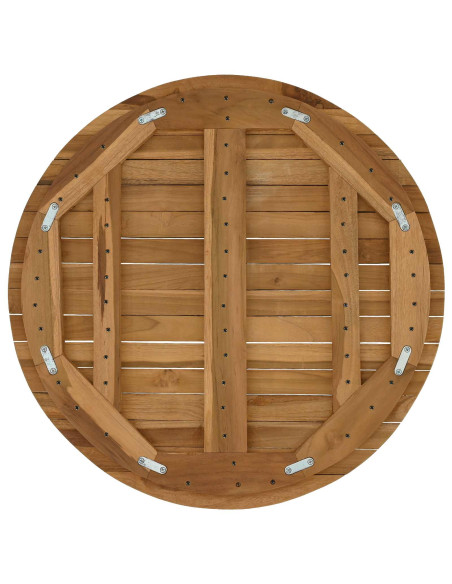 Piano del tavolo Ø 60 x 3,5 Rotondo Legno di teak solido