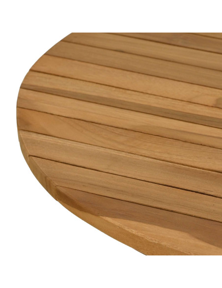 Piano del tavolo Ø 60 x 3,5 Rotondo Legno di teak solido