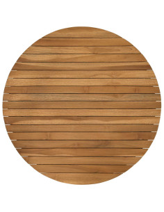 Piano del tavolo Ø 70 x 3,5 Rotondo Legno di teak solido 2