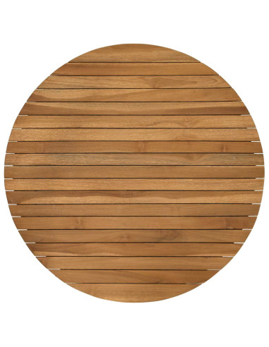 Piano del tavolo Ø 70 x 3,5 Rotondo Legno di teak solido