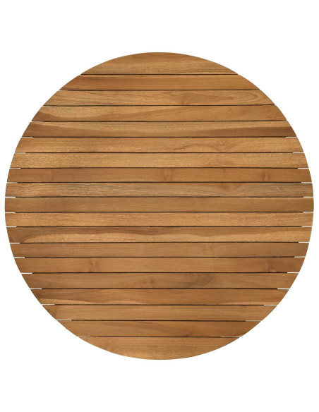 Piano del tavolo Ø 70 x 3,5 Rotondo Legno di teak solido