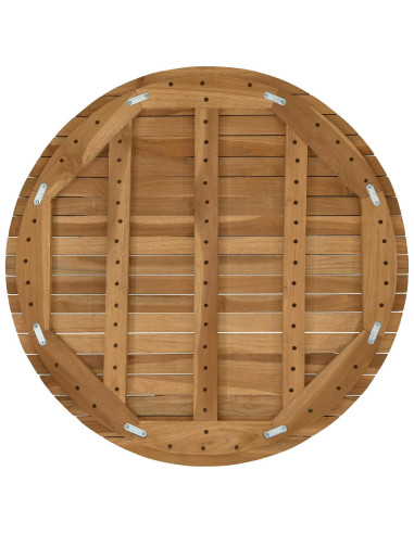 Piano del tavolo Ø 70 x 3,5 Rotondo Legno di teak solido